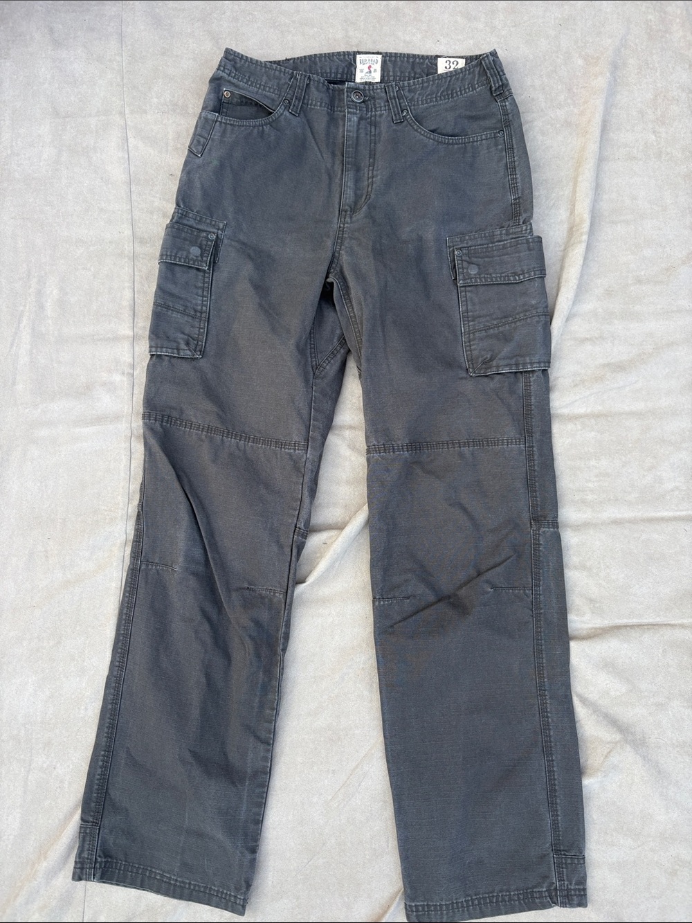 Red Head Dark Gray Cargo Utility Cargo Jeans Pants Boot Cut - 32 x 34
